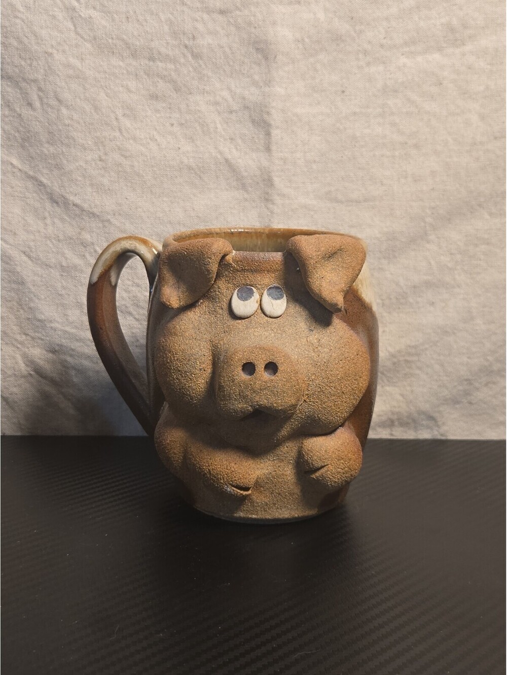 Pig Mug Vintage 80’s Art Pottery  Ceramics